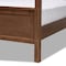 Baxton Studio Veronica Walnut Brown Finished Wood Queen Size Platform Canopy Bed 165-10718 - alternate 6